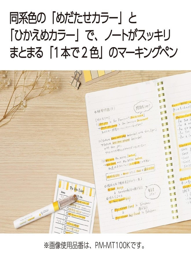 كوكويو أقلام تحديد فلورسنت من كوكويو، أقلام تحديد للكتاب المقدس برأس مشطوف بلونين، ألوان متنوعة، قلم تحديد سريع الجفاف لا يسيل الحبر، مناسب للمذكرات والمخططات والملاحظات. مستورد من اليابان (PM-MT100-5S2) - Image 2